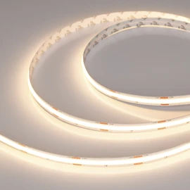 Фото #1 товара Светодиодная лента COB-X420-10mm 24V Warm3000 (4.8 W/m, IP20, 15m) (Arlight, 5 лет)