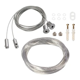 Фото #1 товара Подвес токопроводящий ARL-2x2m Set SILVER (Pad 9x2mm, 2x18AWG) (Arlight, провод 2x0.75)