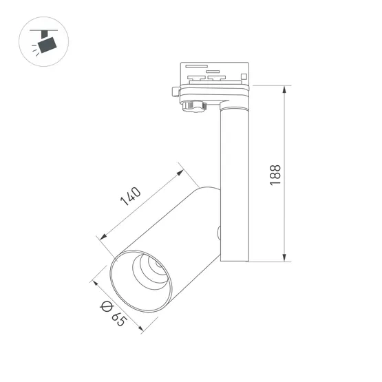 Фото #10 товара Светильник SP-POLO-TRACK-PIPE-R65-8W Warm3000 (WH-WH, 40 deg) (Arlight, IP20 Металл, 3 года)