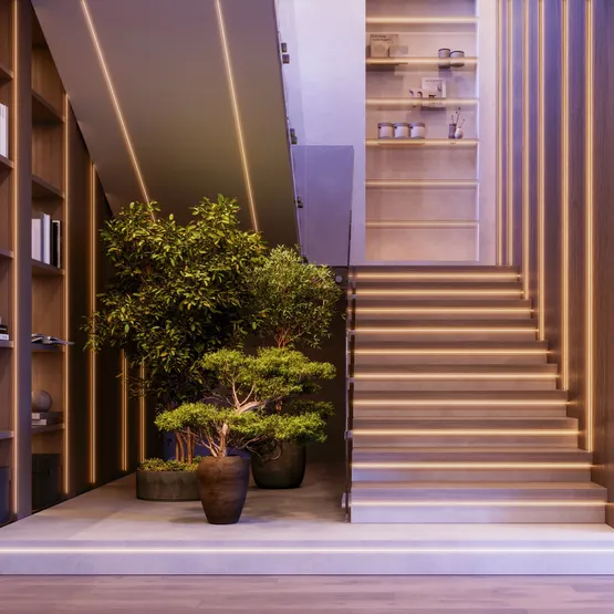 Фото #4 товара Светодиодная лента герметичная VELA-M240-2.5x6mm 24V Warm3000 (5 W/m, IP65, 5m) (Arlight, узкая)