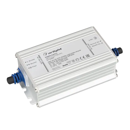 Фото товара Блок питания ARPJ-LG-561700-PFC (50W, 25-56V, 0.6-1.7A) (Arlight, IP67 Металл, 5 лет)