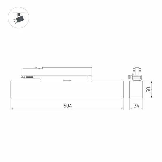 Фото #5 товара Светильник LGD-FLAT-4TR-S605-25W Day4000 (WH, 100 deg, 230V) (Arlight, IP20 Металл, 3 года)