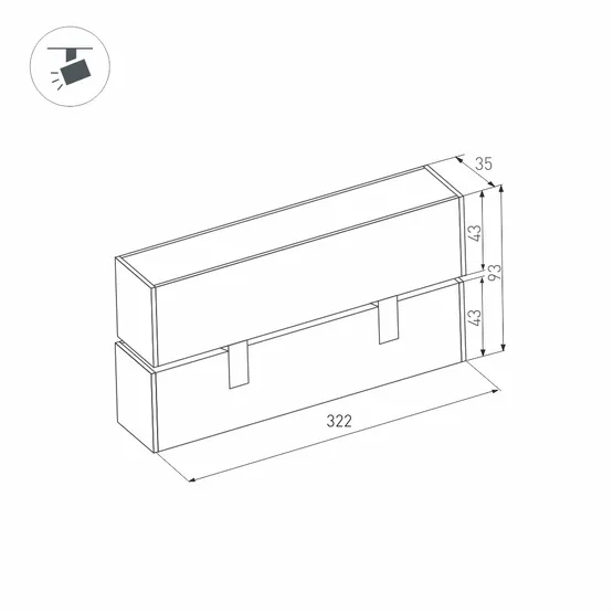 Фото #5 товара Светильник MAG-LASER-FOLD-45-S320-12W Warm3000 (BK, 15 deg, 24V) (Arlight, IP20 Металл, 3 года)