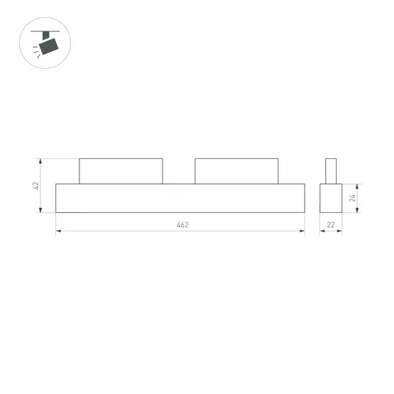 Фото #6 товара Светильник MAG-FLEX-FLAT-L465-16W Day4000 (BK, 80 deg, 48V) (Arlight, IP20 Металл, 5 лет)