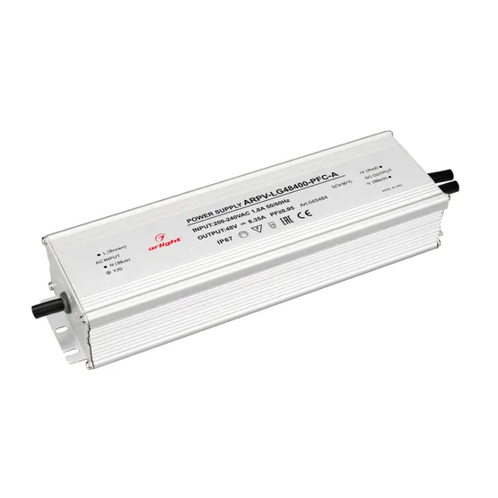 Фото #1 товара Блок питания ARPV-LG48400-PFC-A (48V, 8.3A, 400W) (Arlight, IP67 Металл, 5 лет)