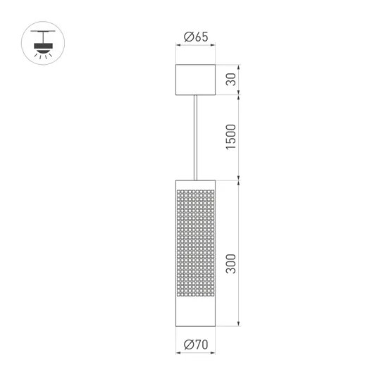 Фото #6 товара Светильник SP-SPICY-HANG-R70-13W Warm3000 (BK, 50 deg, 230V) (Arlight, IP20 Металл, 3 года)