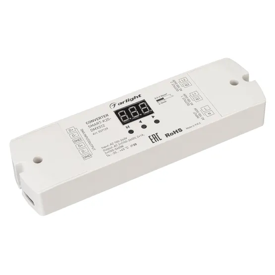 Фото #1 товара Конвертер SMART-K25-DMX512 (230V, 2x1A, TRIAC) (Arlight, Пластик)