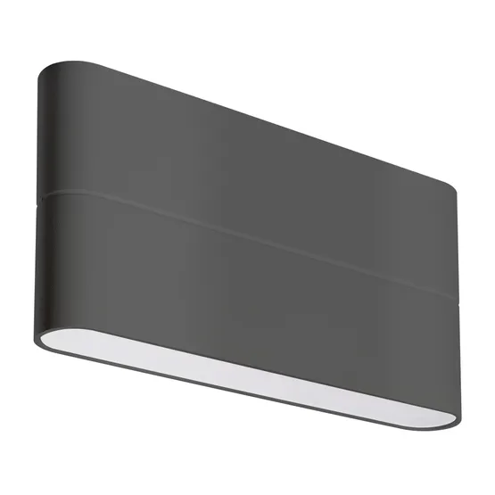 Фото #1 товара Светильник SP-WALL-FLAT-S170x90-2x6W Warm3000 (GR, 120 deg, 230V) (Arlight, IP54 Металл, 3 года)