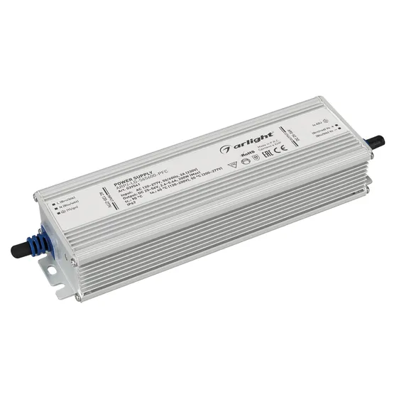 Фото товара Блок питания ARPJ-LG-565600-PFC (200W, 25-56V, 2.6-5.6A) (Arlight, IP67 Металл, 5 лет)