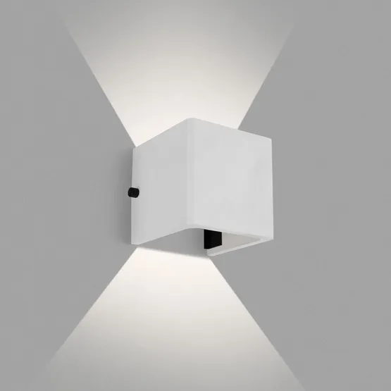 Фото #2 товара Светильник LGD-PERAN-WALL-S120x120-6W Warm3000 (WH, 0-80 deg, 230V) (Arlight, IP65 Бетон, 3 года)