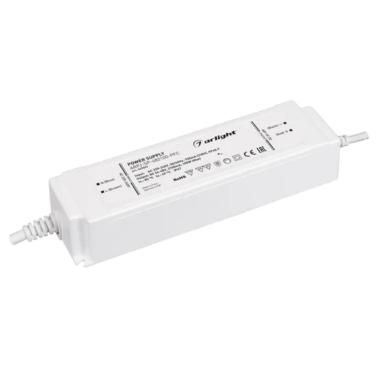 Фото товара Блок питания ARPJ-SP-482100-PFC (100W, 24-48V, 2.1A) (Arlight, IP67 Пластик, 5 лет)