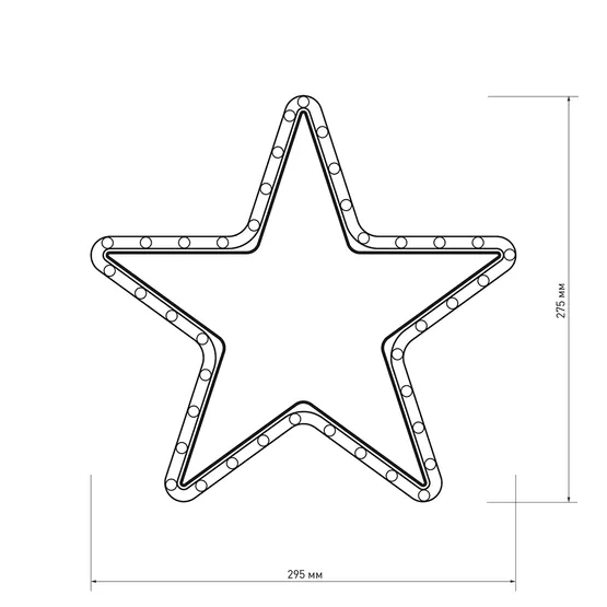 Фото #4 товара Фигура ARD-STAR-M1-295x275-36LED Warm (230V, 2.5W) (Ardecoled, IP65)