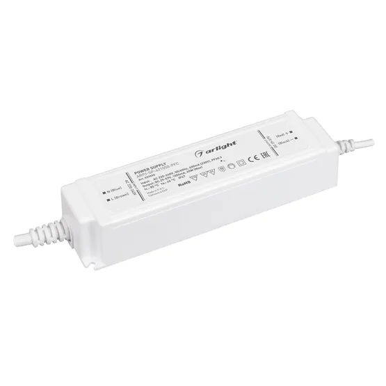 Фото товара Блок питания ARPJ-SP-421050-PFC (60W, 29-57V, 1.05A) (Arlight, IP67 Пластик, 5 лет)