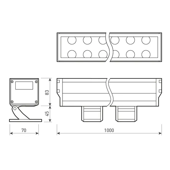 Фото #4 товара Светодиодный прожектор AR-LINE-1000XL-54W-230V White (Grey, 30 deg) (Arlight, Закрытый)