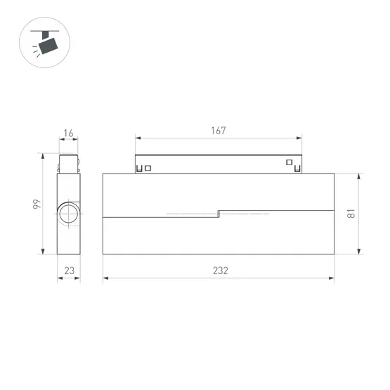 Фото #3 товара Светильник MAG-ORIENT-FLAT-FOLD-S230-12W Warm3000 (BK, 80 deg, 48V DALI) (Arlight, IP20 Металл, 5 лет)