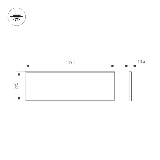 Фото #6 товара Панель IM-300x1200A-40W Warm White (Arlight, IP40 Металл, 3 года)