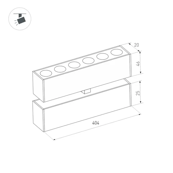 Фото #8 товара Светильник MAG-DOTS-FOLD-25-S400-12W Warm3000 (BK, 30 deg, 24V) (Arlight, IP20 Металл, 3 года)