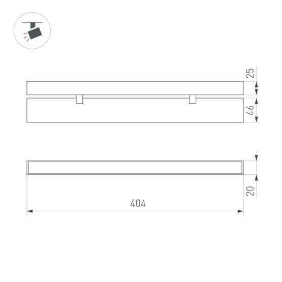 Фото #8 товара Светильник MAG-FLAT-FOLD-25-S400-12W Warm3000 (BK, 100 deg, 24V) (Arlight, IP20 Металл, 3 года)