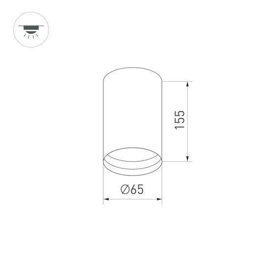 Фото #10 товара Светильник SP-POLO-SURFACE-R65-8W Warm3000 (BK-GD, 40 deg) (Arlight, IP20 Металл, 5 лет)