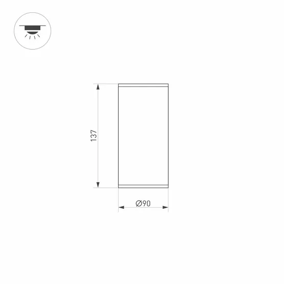 Фото #3 товара Светильник LGD-FORMA-SURFACE-R90-12W Warm3000 (WH, 44 deg, 230V) (Arlight, IP54 Металл, 3 года)