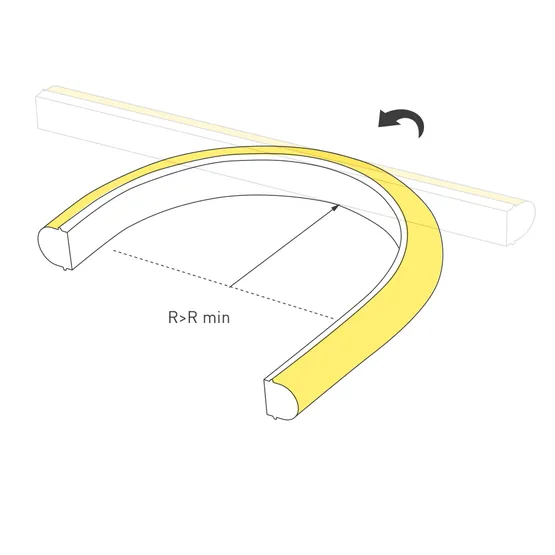 Фото #5 товара Светодиодная лента герметичная MOONLIGHT-TOP-A140-16x15mm 24V Warm3500 (9.6 W/m, IP65, 2835, 5m, wire x1) (Arlight, Вывод вниз, 3 года)