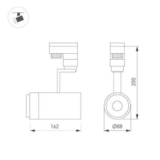 Фото #5 товара Светильник LGD-ZEUS-4TR-R88-20W Day4000 (BK, 20-60 deg, 230V) (Arlight, IP20 Металл, 5 лет)