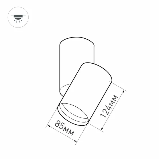 Фото #7 товара Светильник SP-POLO-SURFACE-TURN-R85-15W White5000 (WH-GD, 40 deg) (Arlight, IP20 Металл, 3 года)