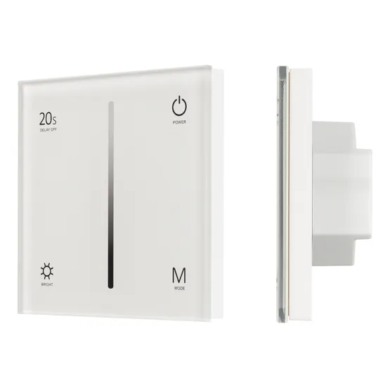 Фото #1 товара Панель SMART-P6-DIM-G-IN White (12-24V, 4x3A, Sens, 2.4G) (Arlight, IP20 Пластик, 5 лет)