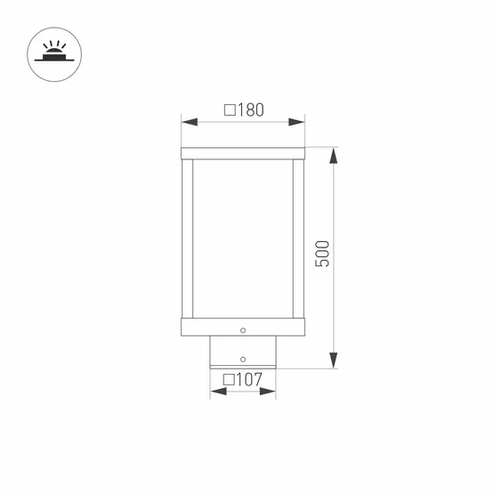 Фото #4 товара Светильник LGD-Path-Cub-H500B-12W Warm White (Arlight, IP54 Металл, 3 года)