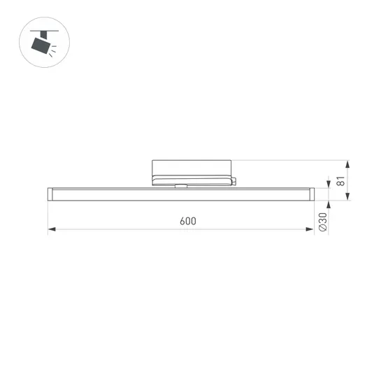 Фото #4 товара Светильник LGD-TUBE-TURN-4TR-L600-20W Warm3000 (BK, 180 deg, 230V) (Arlight, IP20 Металл, 3 года)