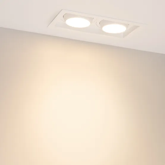 Фото #5 товара Светильник MS-VORTEX-BUILT-S250x140-2x30W Warm3000 (WH-WH, 50 deg, 230V) (Arlight, IP20 Металл, 5 лет)