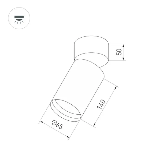 Фото #11 товара Светильник SP-POLO-SURFACE-FLAP-R65-8W Warm3000 (BK-BK, 40 deg) (Arlight, IP20 Металл, 5 лет)