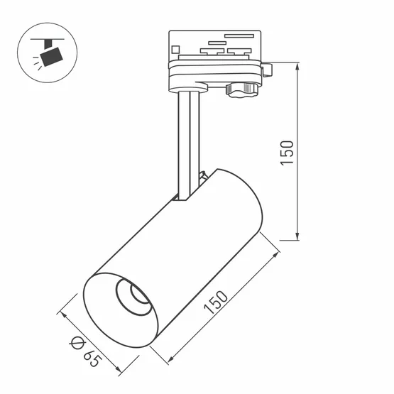 Фото #10 товара Светильник SP-POLO-TRACK-LEG-R65-8W Warm3000 (WH-WH, 40 deg) (Arlight, IP20 Металл, 3 года)